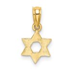 10K Mini Star Of David w/ Engraved Swirl Charm - Image 4