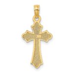 10K Polished Cross w/ Heart Charm - Image 4