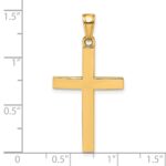 10K Polished Beveled Cross Charm - Image 3