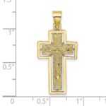 10K Textured Crucifix w/ Frame Charm - Image 3