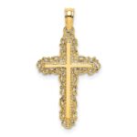 10K Cross w/ Filigree Lace Trim Charm