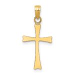 10K Polished Cross Charm