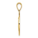 10K Polished and Satin Miraculous Medal Charm - Image 2