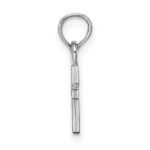 10K White Gold Polished Mini Cross Charm - Image 2
