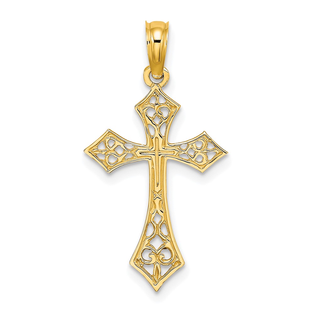 10K8495.jpg 10K Filigree Cross Charm - Image 1