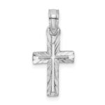 10K White Gold D/C Cross Charm