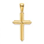 10K Polished Cross Charm