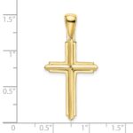 10K Polished Cross Charm - Image 3