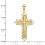 10K w/ Lace Border Cross Charm - Image 3