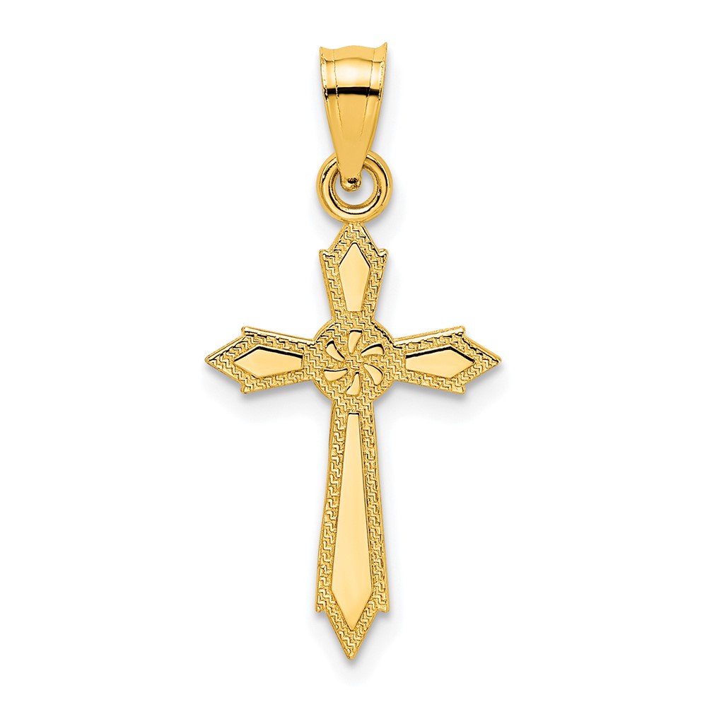 10K8553.jpg 10K w/ Engraved Edges Cross Charm - Image 1