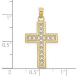10k D/C Filigree Cross Pendant - Image 4