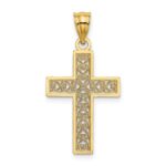 10K D/C Edge and Filigree Center Cross Charm - Image 4