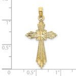 10K Fancy D/C Cross Charm - Image 3