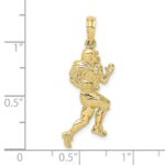10K Polished Running Football Player Charm - Image 3