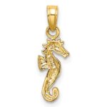 10K w/Rhodium 2-D Seahorse Charm - Image 4