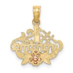 10K Two-Tone #1 GRANDMA W/ Flower Charm - Image 4