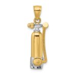 10K w/Rhodium 3-D Single Scuba Tank W/ Hose Charm - Image 4
