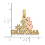 10k Two-Tone #1 GRANDMA w/ Three Hearts Charm - Image 3
