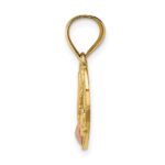 10K Two-Tone #1 GRANDMA In Heart Frame Charm - Image 2