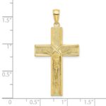 10K W/ Satin Finish Crucifix Charm - Image 3