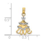 10K W/ Rhodium Christmas Tree Charm - Image 3