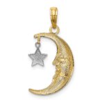 10k w/Rhodium Half Moon w/Star Moveable Charm - Image 4