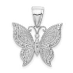 10K White Gold Butterfly Pendant