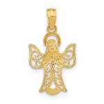 10K Angel W/Filigree Cut-Out Wings Charm - Image 3