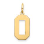10k Medium Satin Number 0 Charm - Image 4