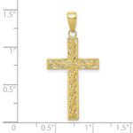 10K Rope Cross Pendant - Image 4