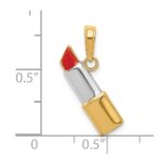 10K W/Rhodium Enameled Lipstick Charm - Image 4