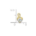 10ky April Synthetic Birthstone Heart Charm - Image 4