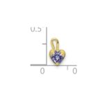 10ky June Synthetic Birthstone Heart Charm - Image 4