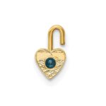 10ky December Synthetic Birthstone Heart Charm - Image 3