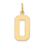 10k Medium Polished Number 0 Charm - Image 4