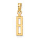 10K Number 8 Block Charm - Image 4
