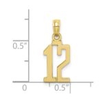 10K Number 12 Pendant - Image 3