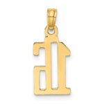 10K Number 16 Pendant - Image 4