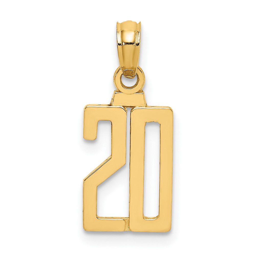 10NU20.jpg 10K Number 20 Pendant - Image 1