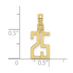 10K Number 25 Pendant - Image 3