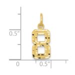 10ky Casted Small Diamond-cut Number 8 Charm - Image 4