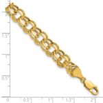 10k Lite 8mm Double Link Charm Bracelet - Image 4