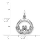 10k White Gold Claddagh Charm - Image 3