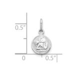 10k White Gold Angel Charm - Image 3