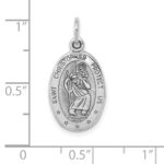 10K White Gold St. Christopher Medal - Image 3