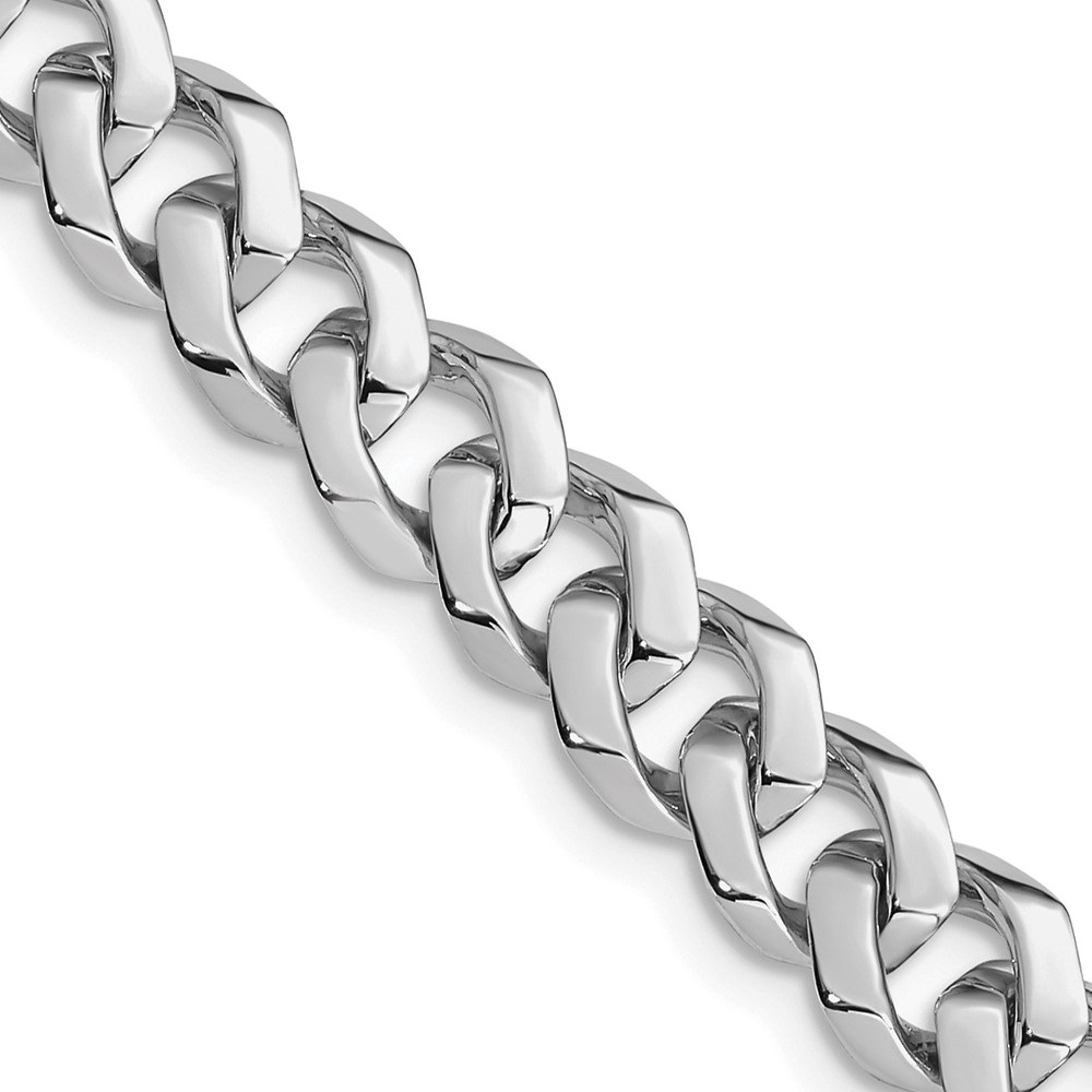 10WLK375.jpg 10k WG 8mm Hand-polished Fancy Link Chain - Image 1