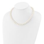 10k 8-9mm White Near Round Freshwater Cultured Pearl Necklace - Image 3