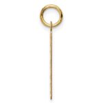 10k Polished Razor Blade Charm - Image 2