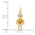 10k November Boy Birthstone Charm - Image 3