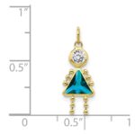 10k December Girl Birthstone Charm - Image 3